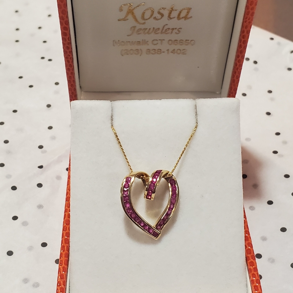 Ruby Heart Pendant